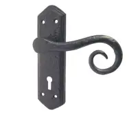 JAB400 Frelan Hardware Jedo Black Antique Royal Suite Door Handles on Lockplate
