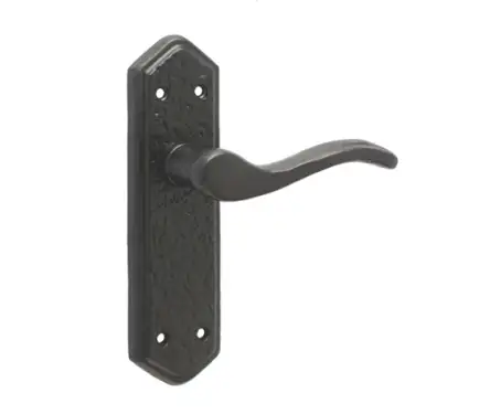 Click Here To Enlarge This Photo Of JAB501 Frelan Hardware Jedo Black Antique Wentworth Suite Door Handles on Latchplate
