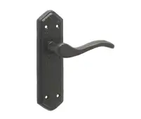 JAB501 Frelan Hardware Jedo Black Antique Wentworth Suite Door Handles on Latchplate
