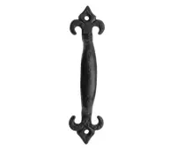 JAB52 Frelan Hardware Jedo Black Antique Fleur De Lys Pull Handle 230mm