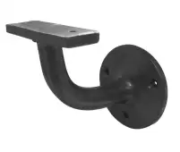 JAB91 Frelan Hardware Jedo Black Antique Handrail Bracket 63mm