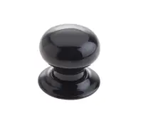 JC60 Frelan Hardware Jedo Porcelain Mortice Door Knobs Black