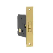 JL840SC Frelan Hardware Jedo Sliding Door Bathroom Lock (56mm Backset) Satin Brass