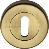 V4000-AT Heritage Brass Key Escutcheon Antique Brass Finish