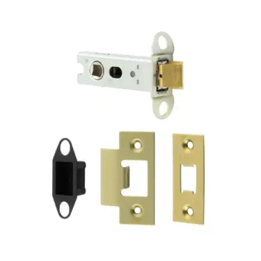 Click Here To Enlarge This Photo Of JL-HDT76SB Frelan Hardware Jedo Heavy Duty Tubular Latch 76mm Satin Brass