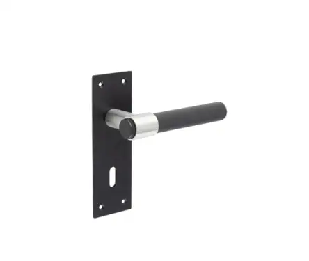 Click Here To Enlarge This Photo Of JMB101 Frelan Hardware Nero Matt Black T-Bar Door Lever Handles on Lockplate