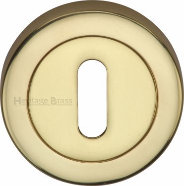 Click Here To Enlarge This Photo Of V4000-PB Heritage Brass Key Escutcheon Polished Brass Finish