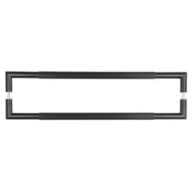 Click Here To Enlarge This Photo Of JMB15 Frelan Hardware Three One Six Linear Back to Back Pull Handles 600mm x 25mm Matt Black (Marine G316 Stainless Steel)