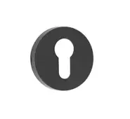 JMB18 Frelan Hardware Nero Matt Black Euro Profile Escutcheon 52mm Dia.