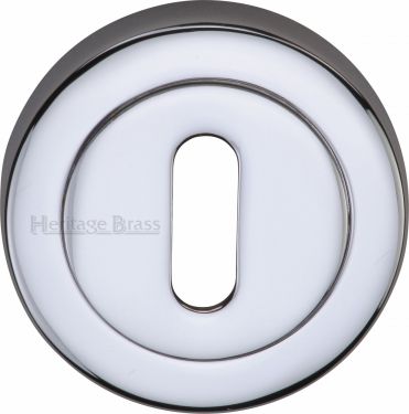 Click Here To Enlarge This Photo Of V4000-PC Heritage Brass Key Escutcheon Polished Chrome Finish