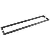 JMB22 Frelan Hardware Three One Six Linear Back to Back Pull Handles 800mm x 25mm Matt Black (Marine G316 Stainless Steel)