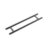 JMB223B Frelan Hardware Nero Matt Black Guardsman Pull Handles 600mm x 19mm x 450mm (Back to Back)