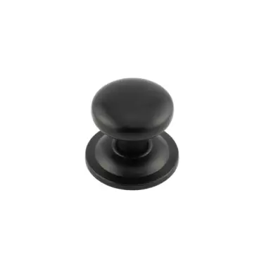 Click Here To Enlarge This Photo Of JMB3580 Frelan Hardware Matt Black (SS) Round Centre Door Knob 70mm Dia.