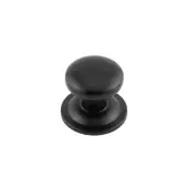 JMB3580 Frelan Hardware Matt Black (SS) Round Centre Door Knob 70mm Dia.
