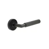 JMB401 Frelan Hardware Three One Six Diamond Knurled Door Lever Handles Matt Black (Marine G316 Stainless Steel)