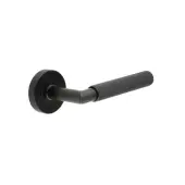 JMB402 Frelan Hardware Three One Six Linear Door Lever Handles Matt Black (Marine G316 Stainless Steel)