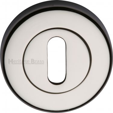 Click Here To Enlarge This Photo Of V4000-PNF Heritage Brass Key Escutcheon Polished Nickel Finish
