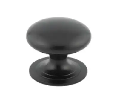 Click Here To Enlarge This Photo Of JMB47C Frelan Hardware Jedo Traditional Cupboard Knob 38mm Matt Black