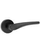 JMB504 Frelan Hardware Nero Matt Black Twirl Door Lever Handle on Round Rose