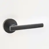 JMB508 Frelan Hardware Nero Matt Black Petra Door Lever Handle on Round Rose