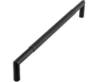 JMB8 Frelan Hardware Nero Matt Black Mitred Knurled Pull Handle 425mm x 19mm (Bolt Through)