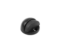 JMB86 Frelan Hardware Nero Matt Black Oval Floor Mounted Door Stop (No Rose)  46x26mm
