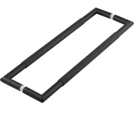 Click Here To Enlarge This Photo Of JMB9 Frelan Hardware Nero Matt Black Mitred Knurled Pull Handles 425mm x 19mm (Back to Back)