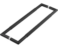JMB9 Frelan Hardware Nero Matt Black Mitred Knurled Pull Handles 425mm x 19mm (Back to Back)