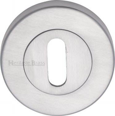 Click Here To Enlarge This Photo Of V4000-SC Heritage Brass Key Escutcheon Satin Chrome Finish