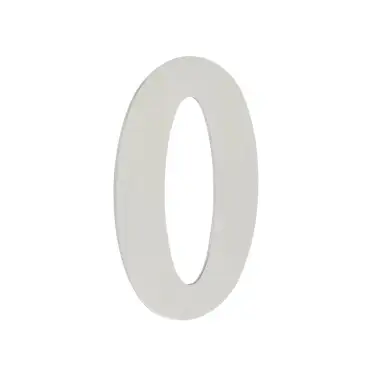 Click Here To Enlarge This Photo Of JNSS-0 Frelan Hardware Satin Stainless Steel 150mm Numeral No.0