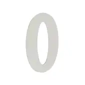 JNSS-0 Frelan Hardware Satin Stainless Steel 150mm Numeral No.0
