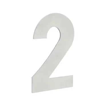 Click Here To Enlarge This Photo Of JNSS-2 Frelan Hardware Satin Stainless Steel 150mm Numeral No.2