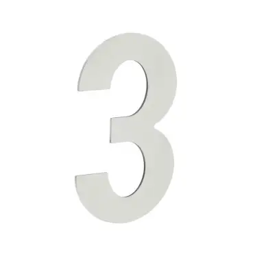 Click Here To Enlarge This Photo Of JNSS-3 Frelan Hardware Satin Stainless Steel 150mm Numeral No.3
