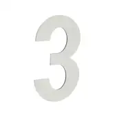 JNSS-3 Frelan Hardware Satin Stainless Steel 150mm Numeral No.3