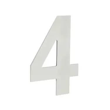 Click Here To Enlarge This Photo Of JNSS-4 Frelan Hardware Satin Stainless Steel 150mm Numeral No.4