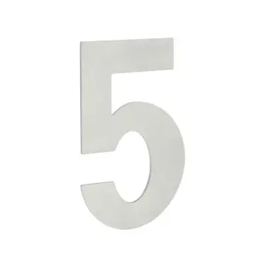 Click Here To Enlarge This Photo Of JNSS-5 Frelan Hardware Satin Stainless Steel 150mm Numeral No.5
