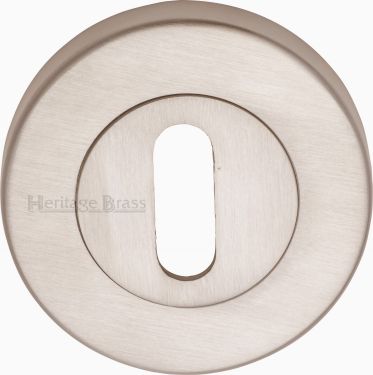 Click Here To Enlarge This Photo Of V4000-SN Heritage Brass Key Escutcheon Satin Nickel Finish
