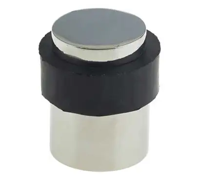 Click Here To Enlarge This Photo Of JPS06 Frelan Hardware Polished Stainless Steel Floor Mounted Door Stop (No Rose)  40x30mm