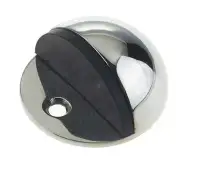 JPS08 Frelan Hardware Polished Stainless Steel Oval Floor Mounted Door Stop (No Rose)  50mm Dia.