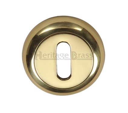 Click Here To Enlarge This Photo Of V4002-PB Heritage Brass Key Escutcheon Polished Brass Finish