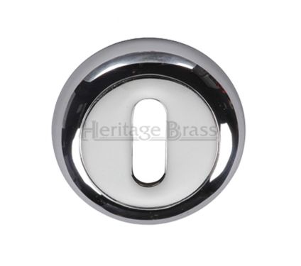 Click Here To Enlarge This Photo Of V4002-PC Heritage Brass Key Escutcheon Polished Chrome Finish