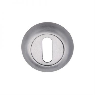 Click Here To Enlarge This Photo Of V4002-SC Heritage Brass Key Escutcheon Satin Chrome Finish