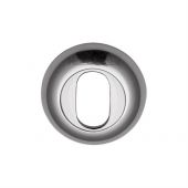 V4003-PC Heritage Brass Oval Profile Cylinder Escutcheon Polished Chrome Finish