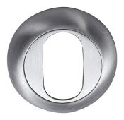 V4003-SC Heritage Brass Oval Profile Cylinder Escutcheon Satin Chrome Finish