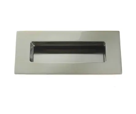 Click Here To Enlarge This Photo Of JPS428B Frelan Hardware Polished Stainless Steel Flush Pull 100mm x 50mm