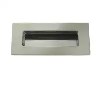 JPS428B Frelan Hardware Polished Stainless Steel Flush Pull 100mm x 50mm