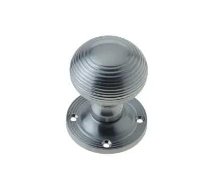 Click Here To Enlarge This Photo Of JR6MSC Frelan Hardware Jedo Reeded Mortice Door Knobs 53mm Satin Chrome