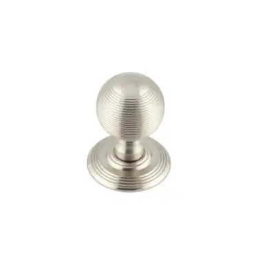 Click Here To Enlarge This Photo Of JR8MSN Frelan Hardware Jedo Reeded Mortice Door Knobs 62mm Satin Nickel