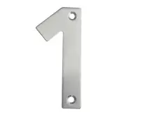 JSS-1 Frelan Hardware 100mm Satin Stainless Steel Numeral No.1