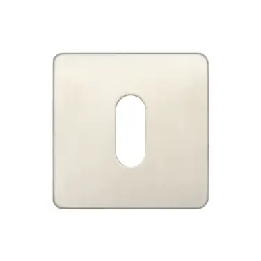 Click Here To Enlarge This Photo Of JSS10 Frelan Hardware Satin Stainless Steel Square Standard Keyway Escutcheon 52mm x 52mm